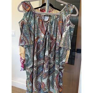 STAR VIXEN Multicolor Paisley Women’s 2X‎ Cold Shoulder Blouse